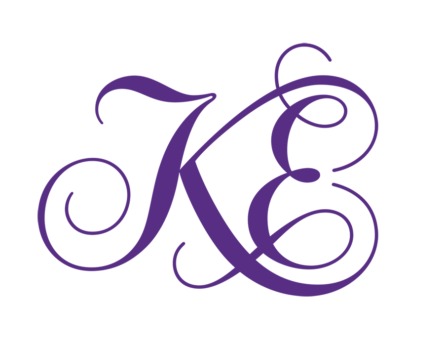 KE monogram design
