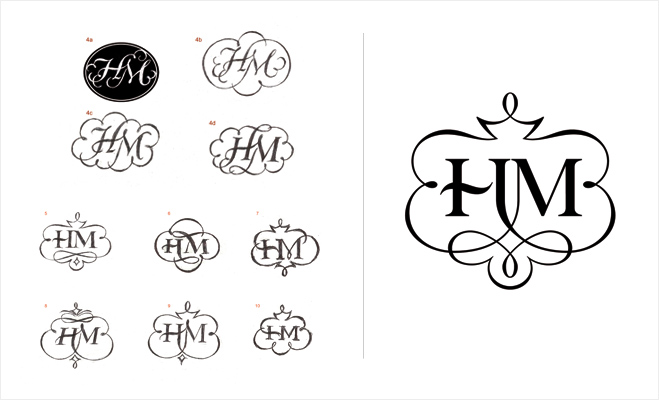 Example of a monogram that needed extra revisions