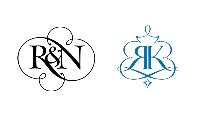 Examples of monograms that worked naturally