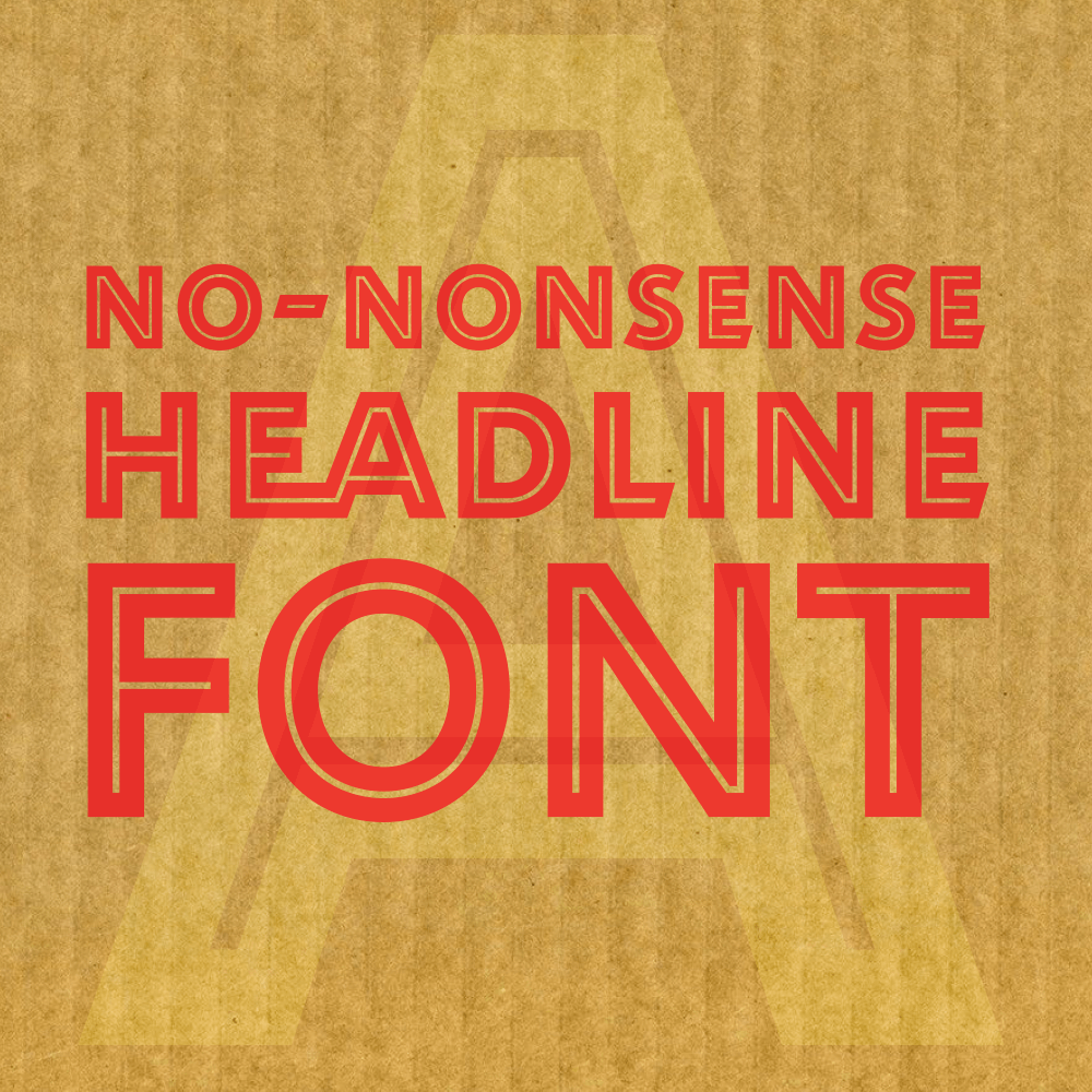 Rahere Sans Inline is a no-nonsense display font