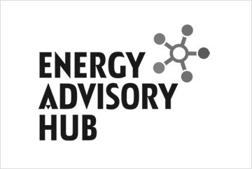Device and hand drawn sans-serif for Energy Advisory Hub logo