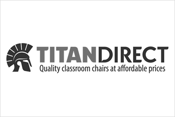 Hand drawn device and lettering for Titan Direct logo (Part of Spotted Penguin)