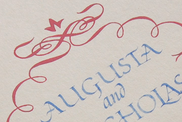 Calligraphic title page design